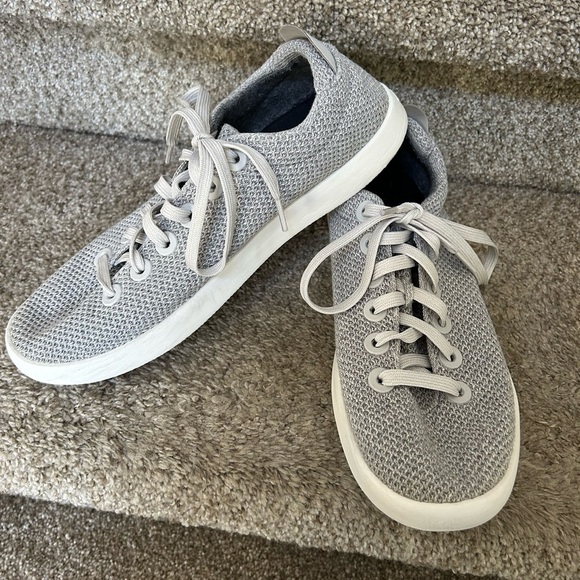 Allbirds Tree Piper Grey Knit Sneakers. Womens 11. Classic. Comfort. Worn. - Picture 1 of 12